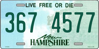 NH license plate 3674577