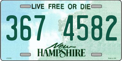 NH license plate 3674582