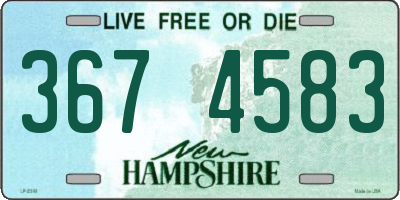 NH license plate 3674583