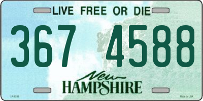 NH license plate 3674588