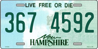 NH license plate 3674592