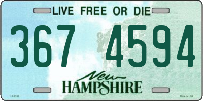 NH license plate 3674594