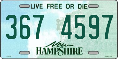 NH license plate 3674597