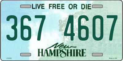 NH license plate 3674607