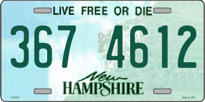 NH license plate 3674612