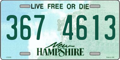 NH license plate 3674613