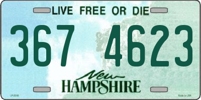 NH license plate 3674623