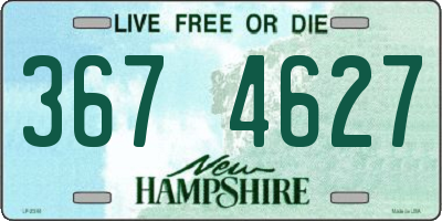 NH license plate 3674627