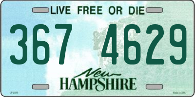 NH license plate 3674629