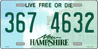 NH license plate 3674632