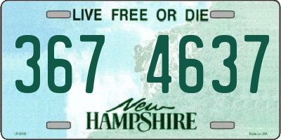 NH license plate 3674637