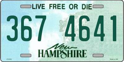 NH license plate 3674641