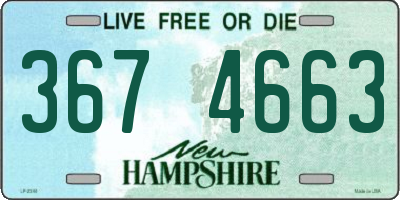 NH license plate 3674663