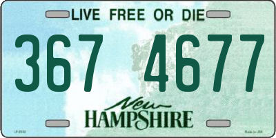 NH license plate 3674677