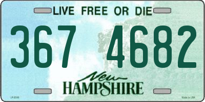 NH license plate 3674682
