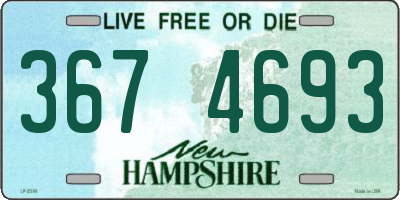 NH license plate 3674693