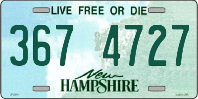 NH license plate 3674727