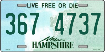 NH license plate 3674737