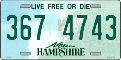 NH license plate 3674743