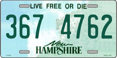 NH license plate 3674762