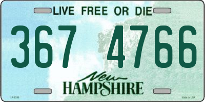 NH license plate 3674766