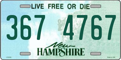 NH license plate 3674767