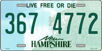 NH license plate 3674772