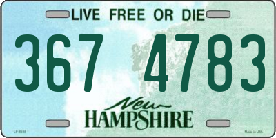 NH license plate 3674783