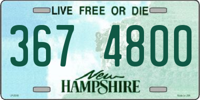 NH license plate 3674800