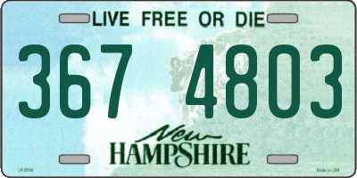 NH license plate 3674803