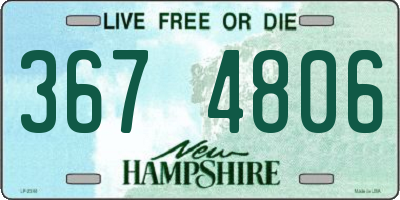 NH license plate 3674806