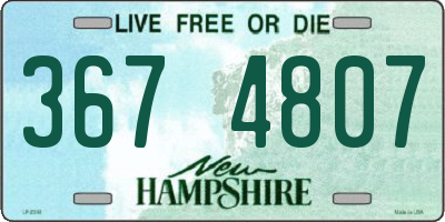 NH license plate 3674807