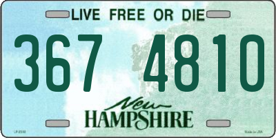 NH license plate 3674810