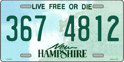 NH license plate 3674812