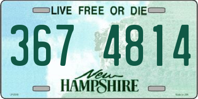 NH license plate 3674814