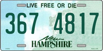 NH license plate 3674817