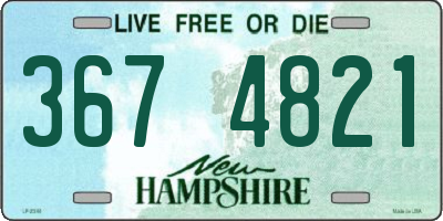 NH license plate 3674821