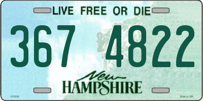 NH license plate 3674822