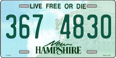 NH license plate 3674830