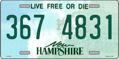 NH license plate 3674831
