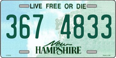 NH license plate 3674833
