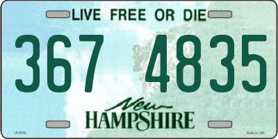 NH license plate 3674835
