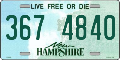 NH license plate 3674840