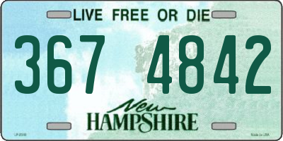 NH license plate 3674842