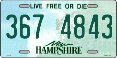 NH license plate 3674843