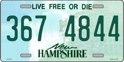 NH license plate 3674844