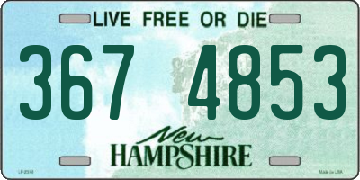 NH license plate 3674853
