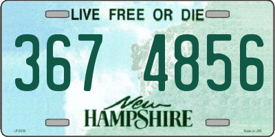 NH license plate 3674856