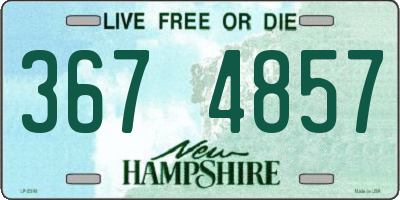 NH license plate 3674857