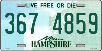 NH license plate 3674859